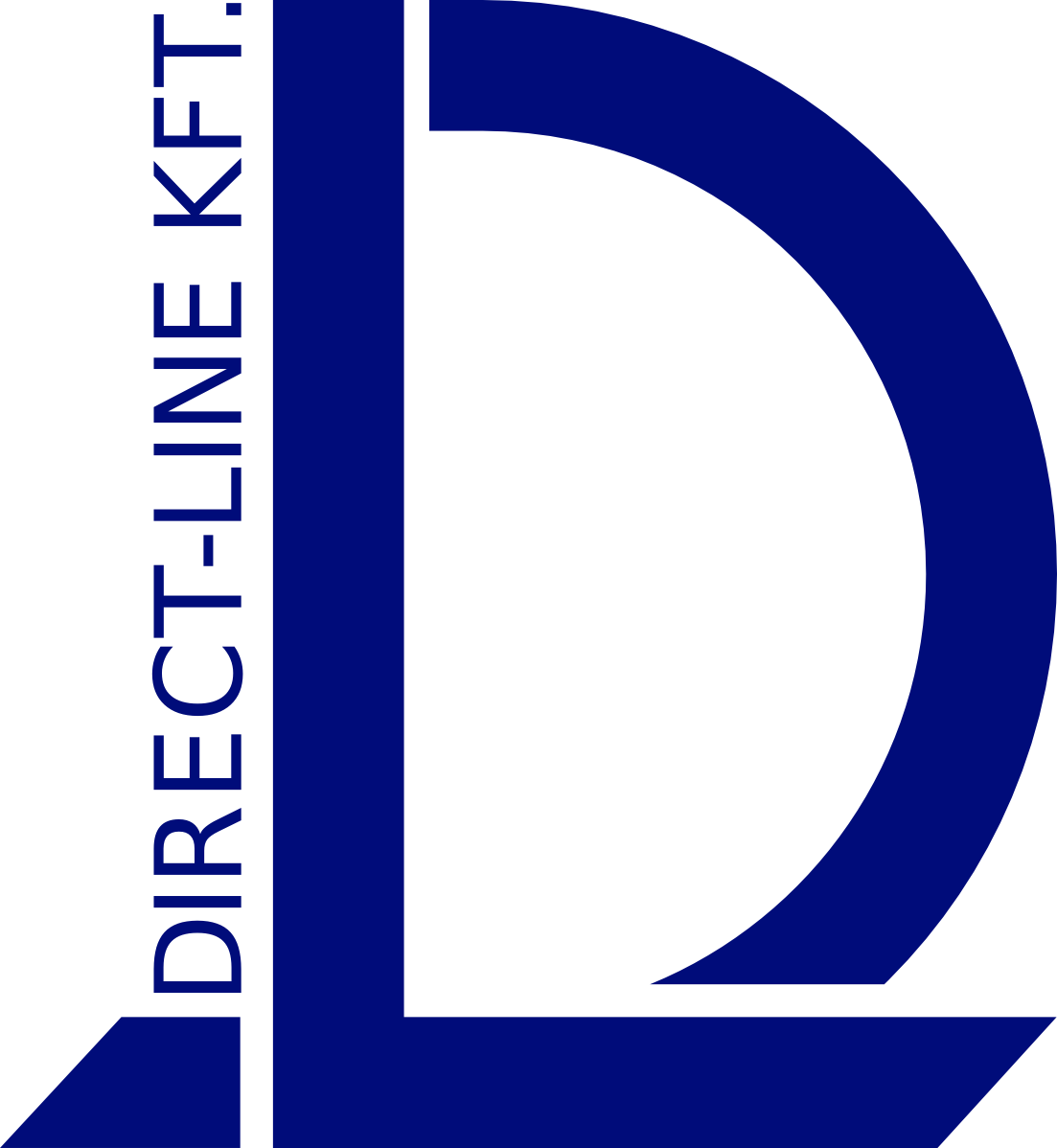 A Direct-Line Kft., cégünk, kéksz színű logója, nagy méretben